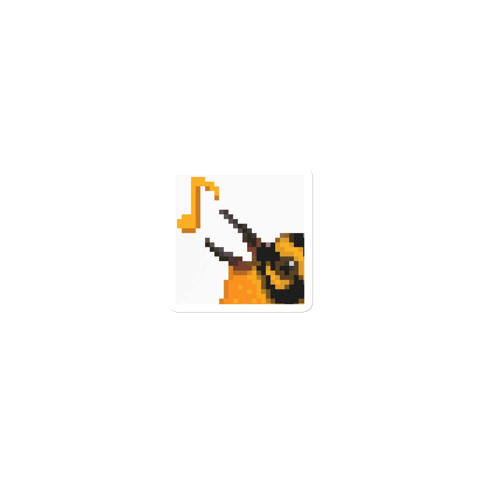 Singing Blackburnian Pixel Warbler Magnet product image (1)