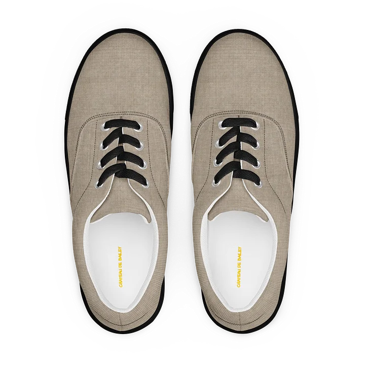 "Taupe" Men’s Lace-Up Canvas Shoes product image (1)