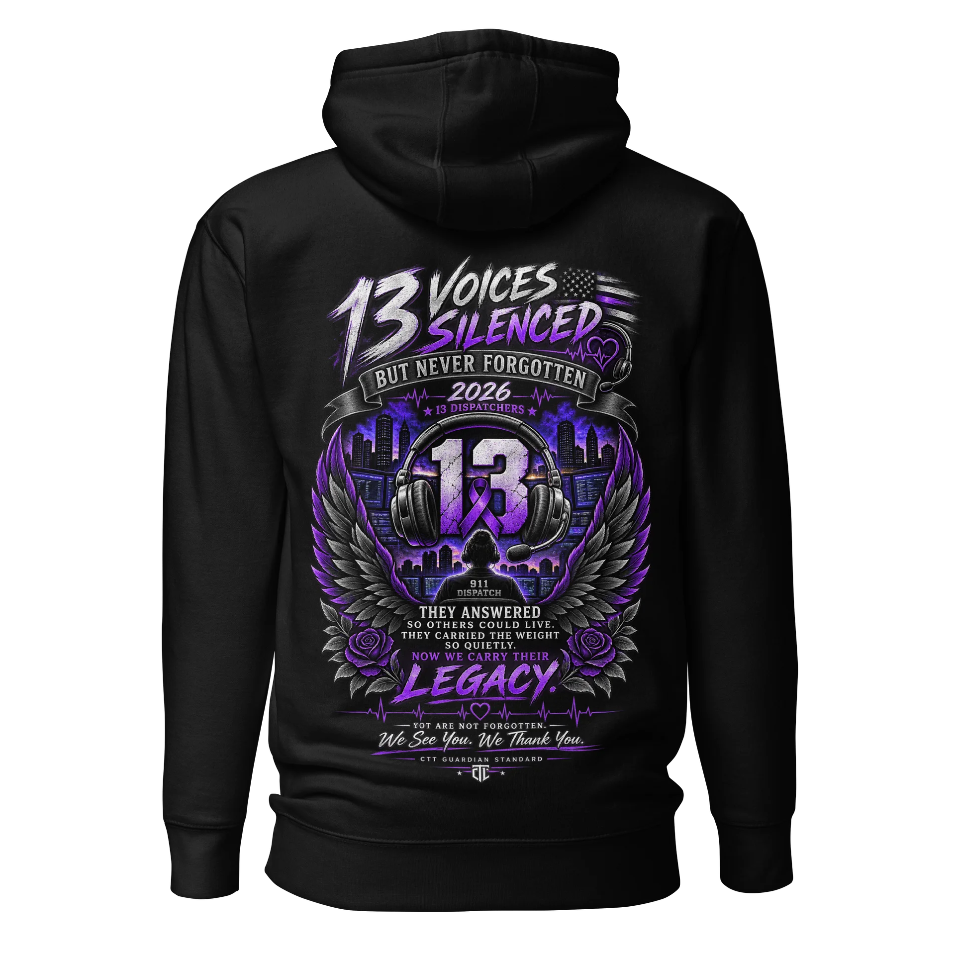 13 Voices Silenced Memorial Hoodie | CTT Guardian Standard product image (6)