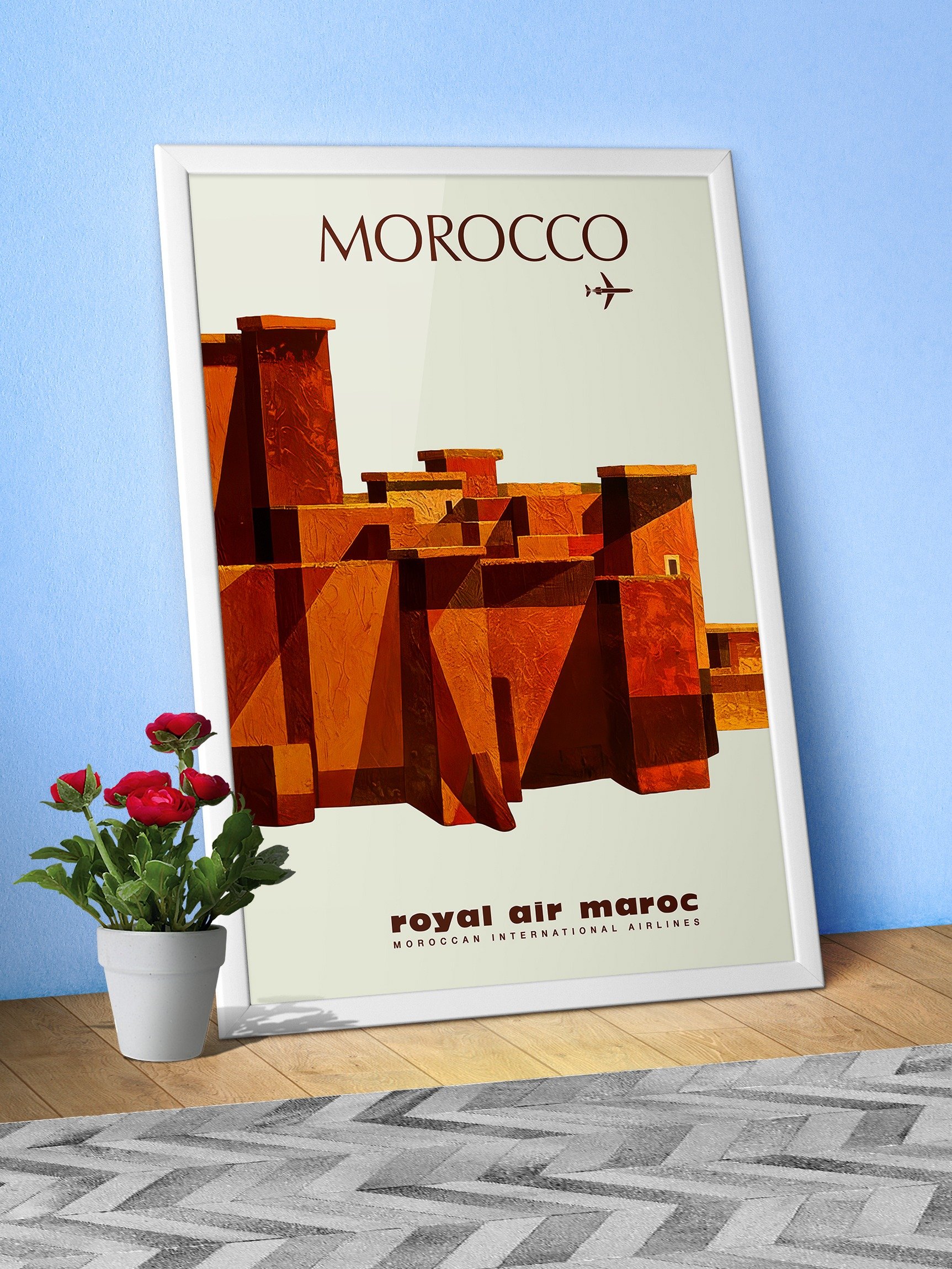 Morocco, Air Maroc, 1970s — retro travel poster, vintage travel print product image (3)