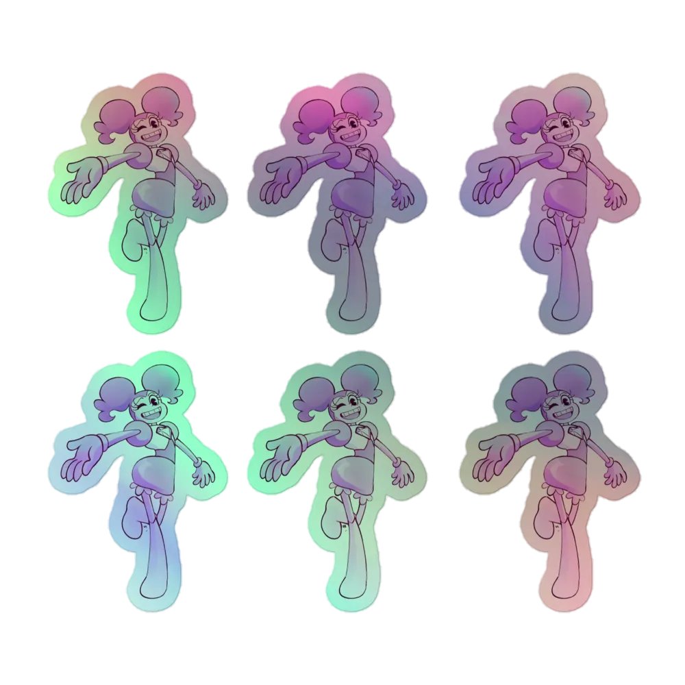 Holographic Crystal Gem Spinel Stickers 6 Count product image (1)