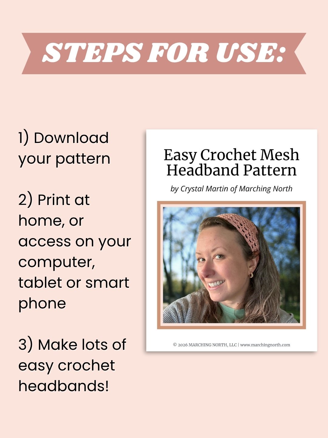 Easy Mesh Crochet Headband (Digital PDF Pattern) product image (5)