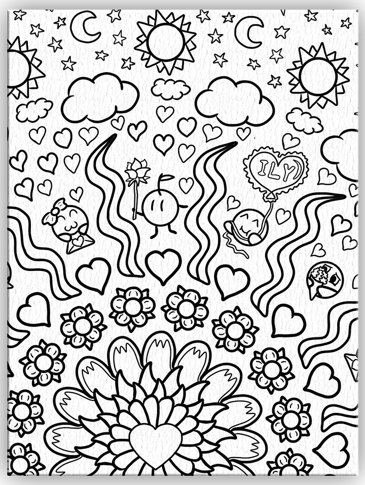 Dango Valentines - Coloring page product image (1)