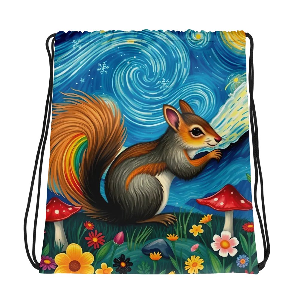 Rainbow Tailed Adventure Drawstring Bag product image (1)