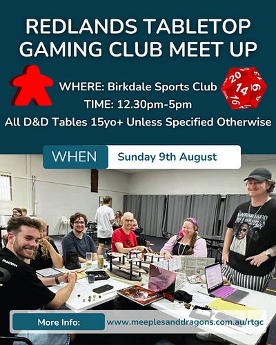 🎲 Dice, good food, good people - honestly, is there a better way to spend a Sunday?

Redlands Tabletop Gaming Club is back ...