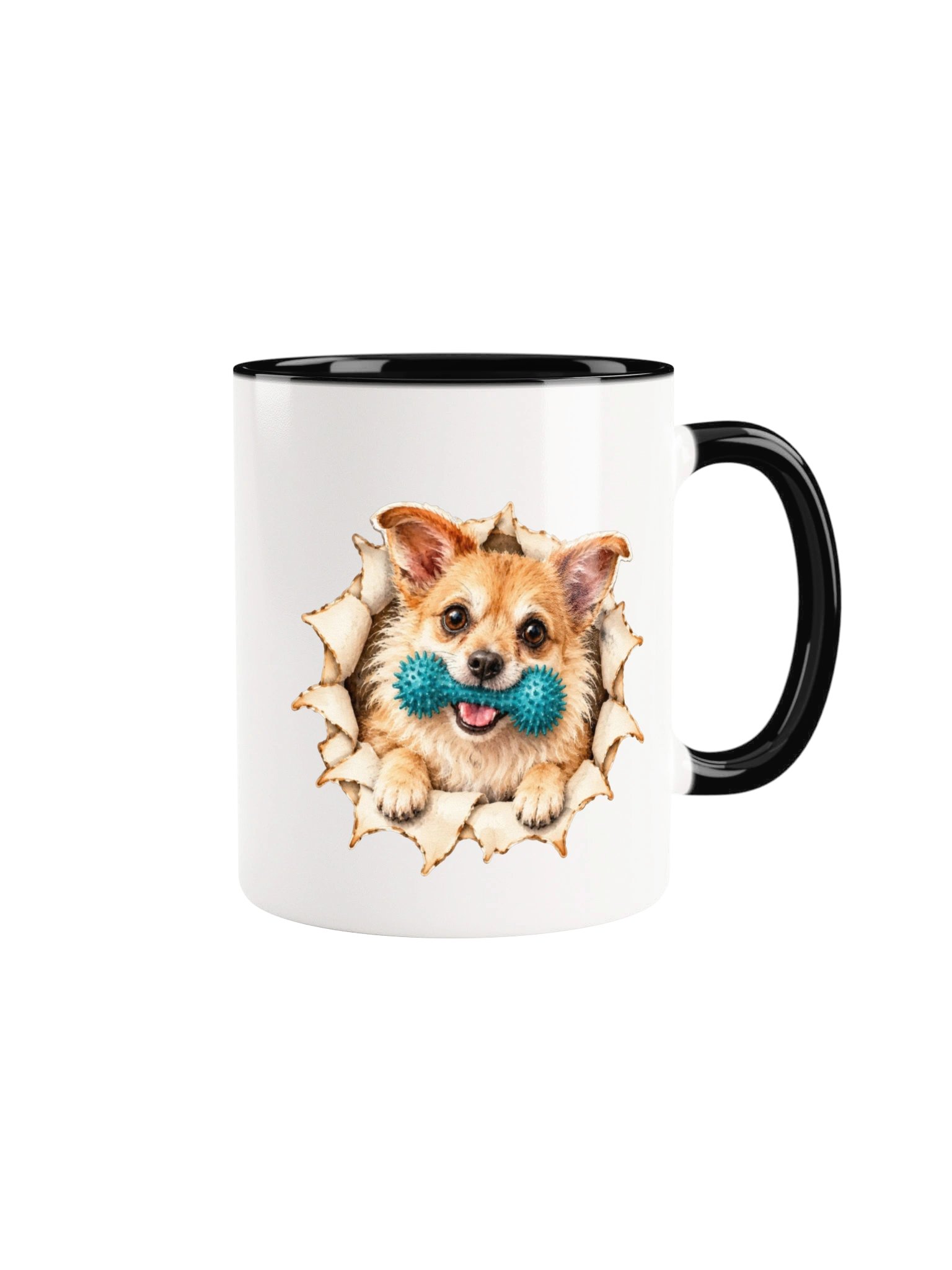 Peekaboo Playful Dog with Blue Toy Mug product image (2)