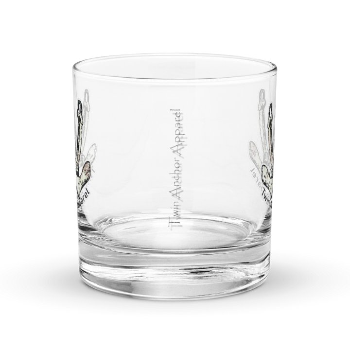 Twin Anchor Logo Rocks Glass 10.5oz product image (2)