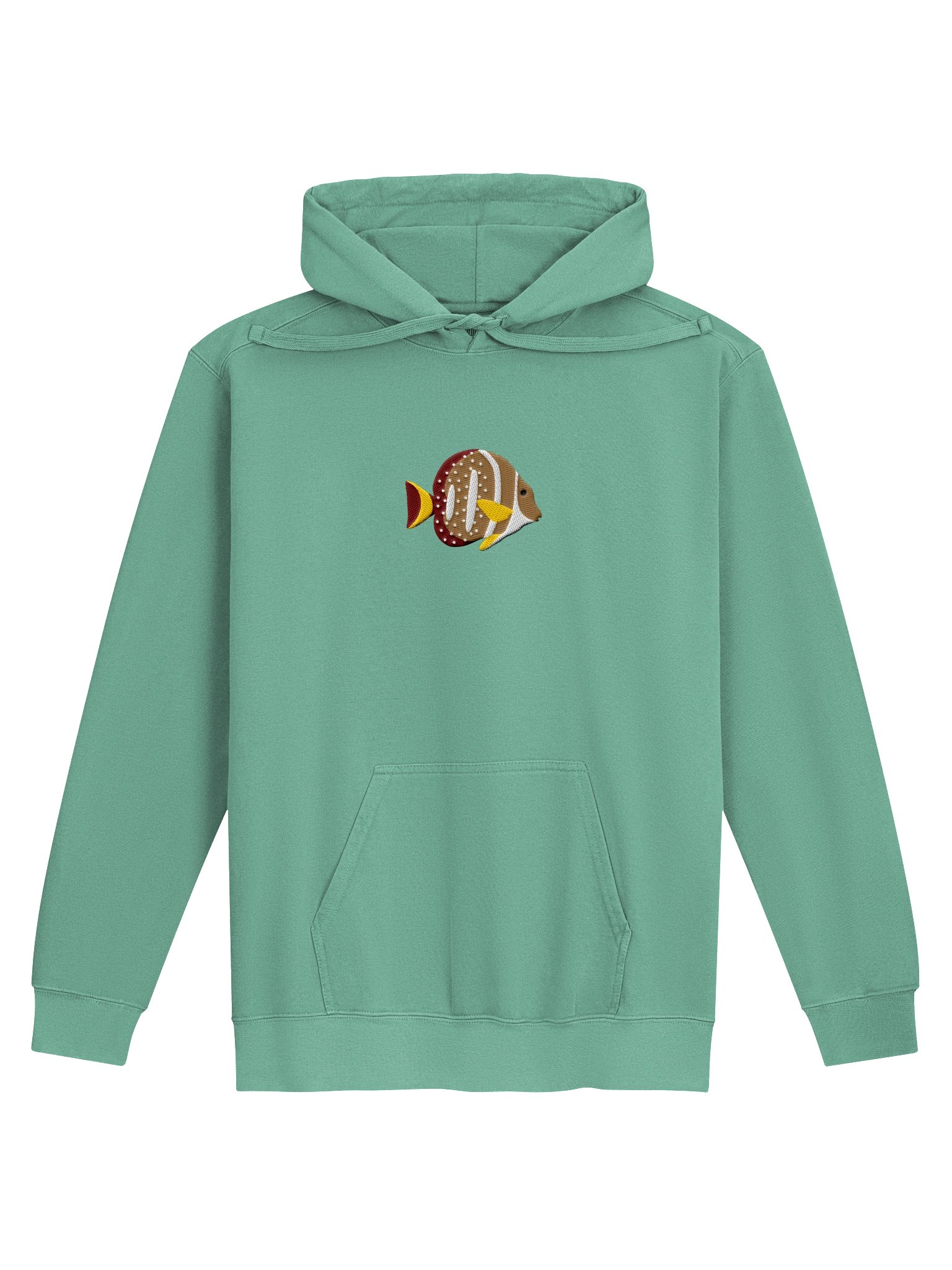 Mustard Tang Embroidered Hoodie | Saltwater Reef Aquarium Fish & Ocean Lover Apparel product image (4)
