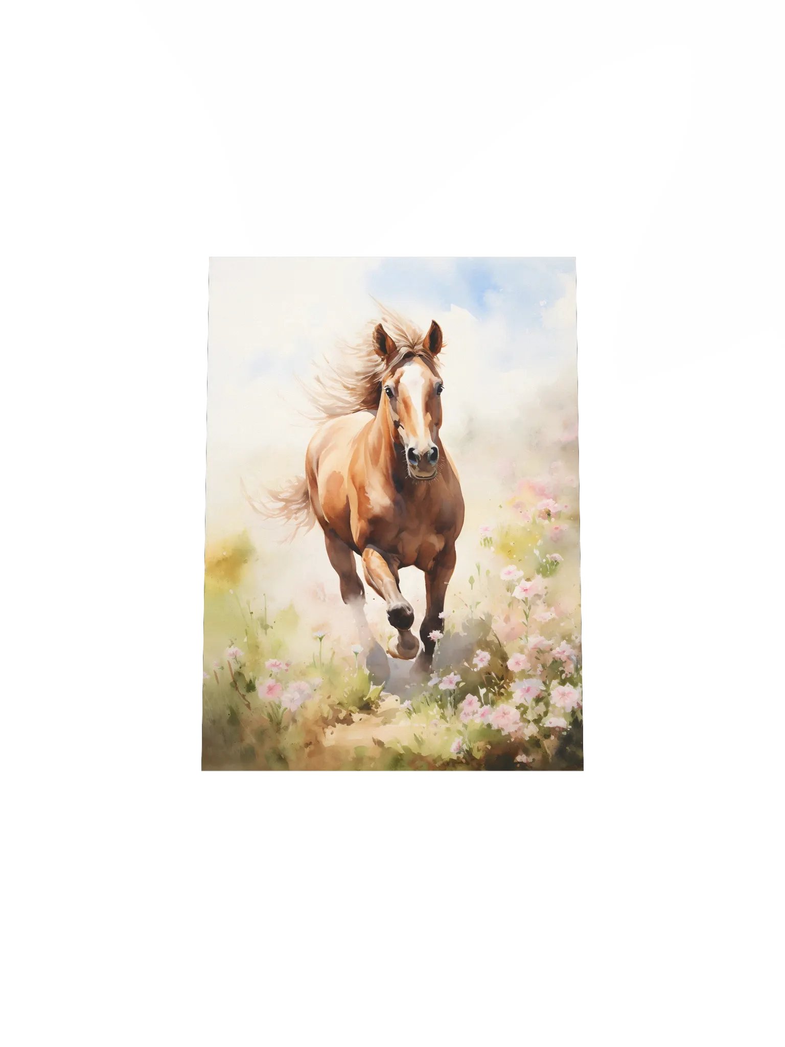 Watercolor Horse Galloping in the Fields product image (5)