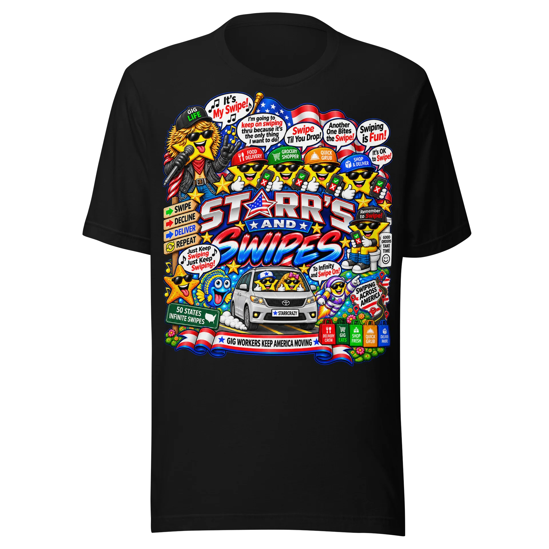 Starr’s & Swipes – Gig Life Tee. product image (1)