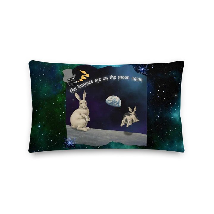 KC, Bunnies on the Moon, Pillow product image (2)