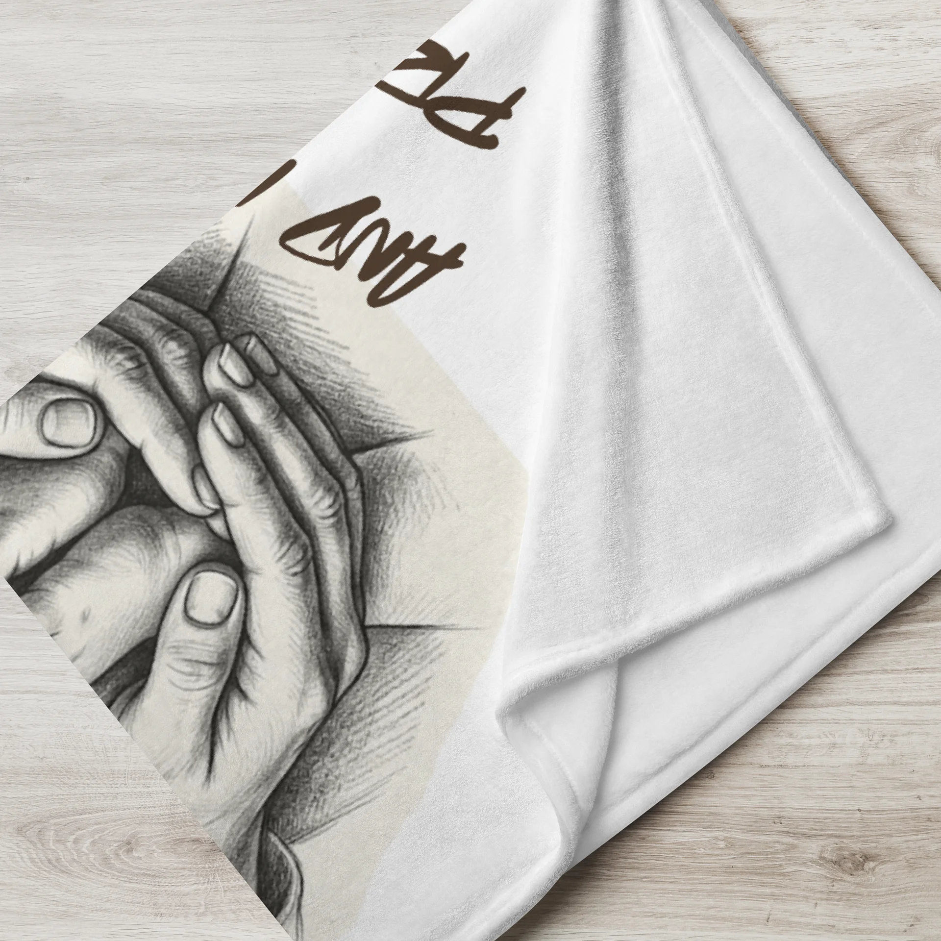 "Raised on Jesus & Mama’s Prayers" Christian Fleece Throw Blanket product image (3)