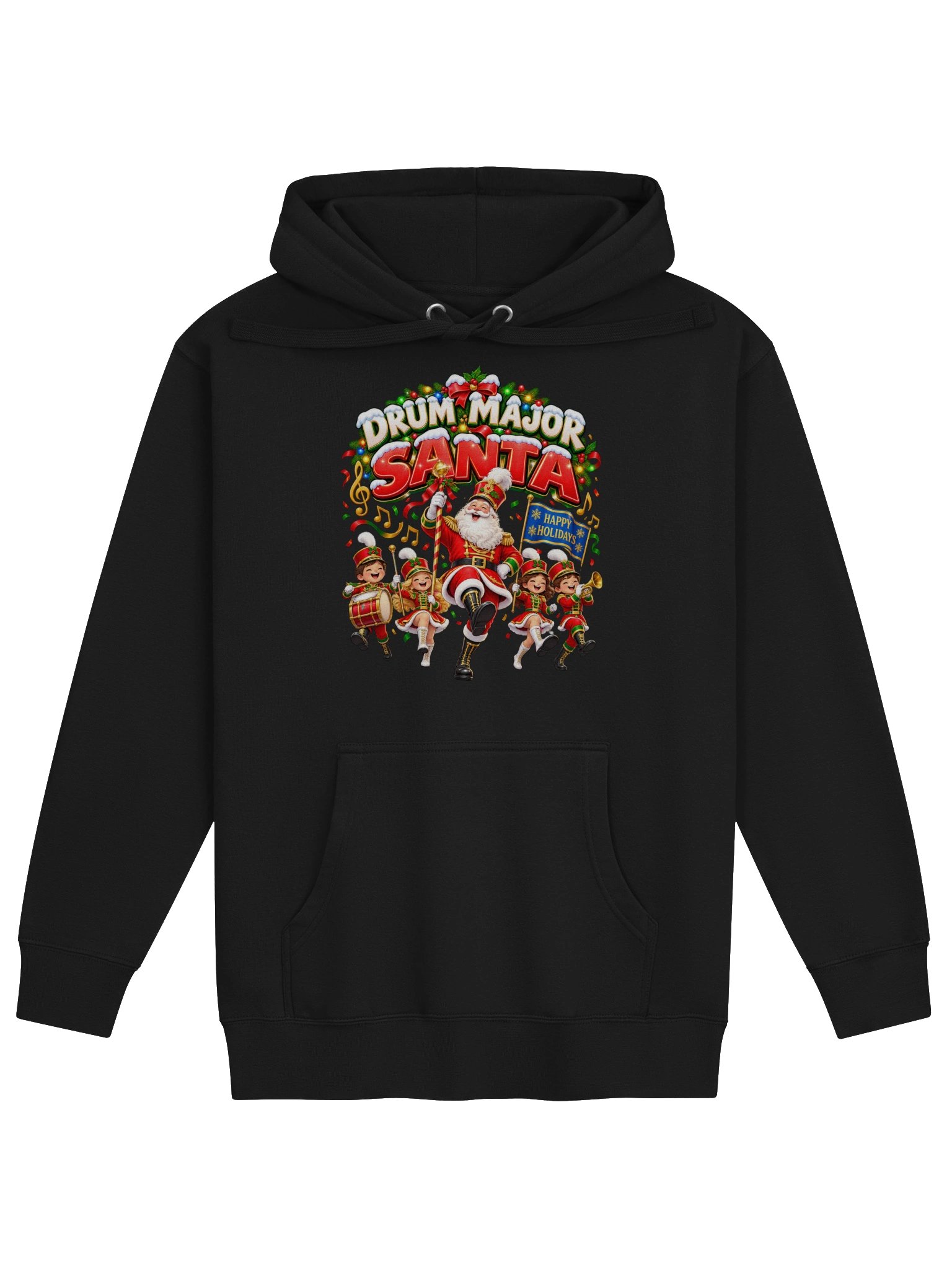 DRUM MAJOR SANTA — THE NORTH POLE MARCHING BAND - HOODIE product image (1)