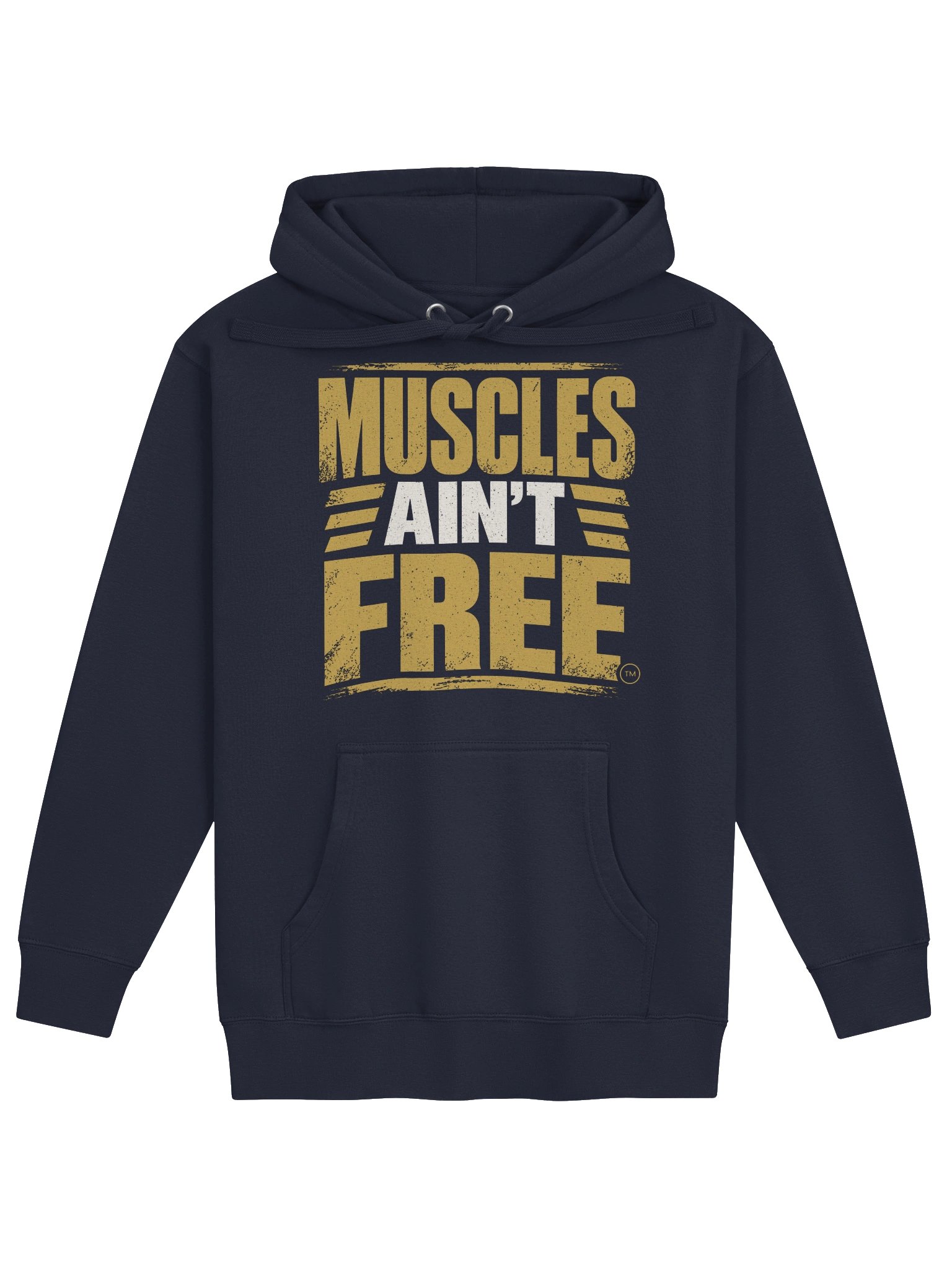 The "Muscles Ain't Free" Heavyweight Heavy-Grit Hoodie product image (1)