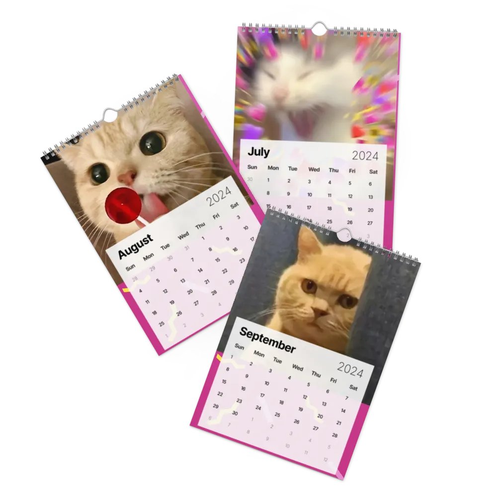 Wall Calendar (2024): Meme Cats product image (11)