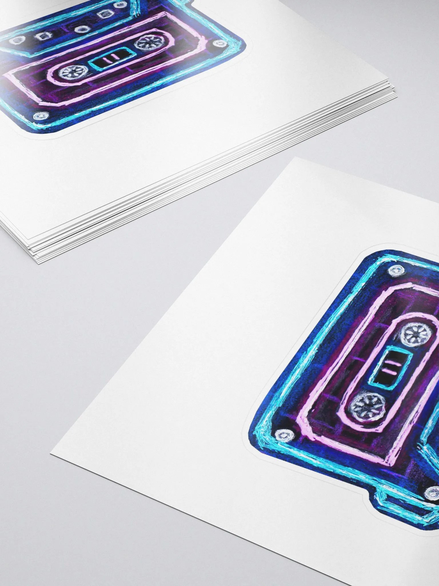 Neon Cassette Tape Sticker product image (5)
