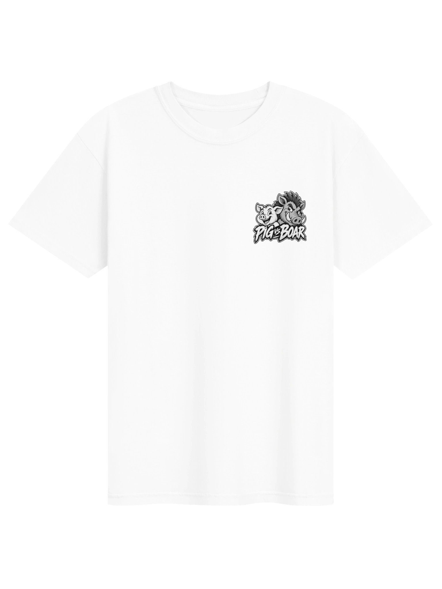 Pig vs Boar Showdown Adult Tee - Black product image (1)