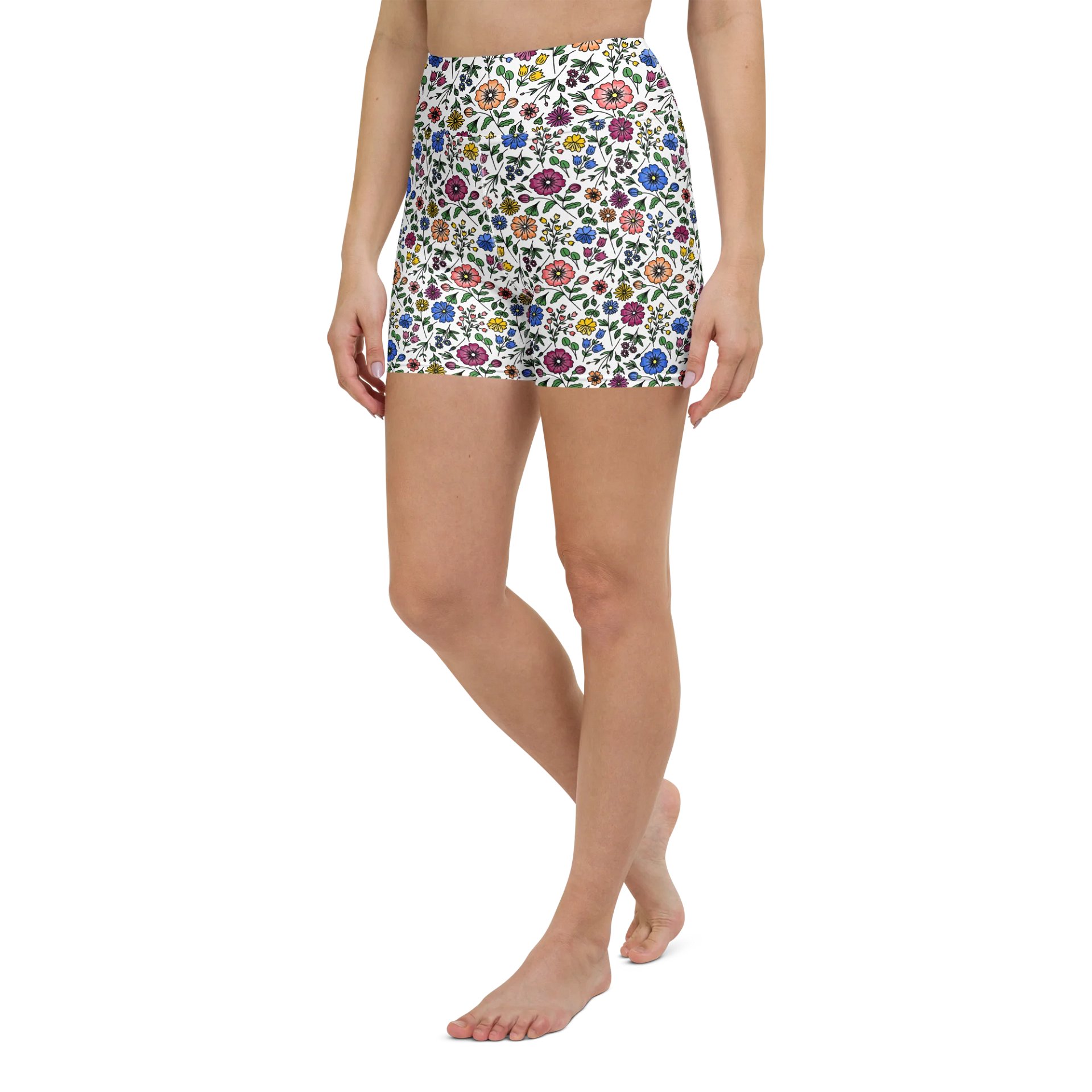 Floral Yoga Shorts – High-Waisted, Breathable & Confident Fit product image (5)
