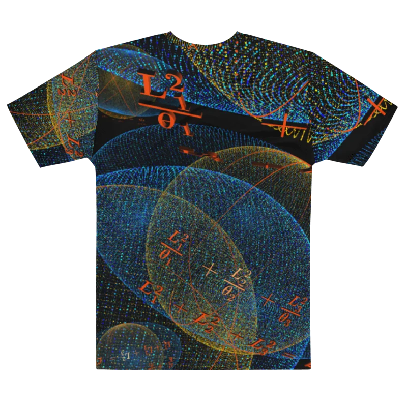 Poinsot's Pixel Spaceship 1 - Physics of the Gyroscope Men's Crew Neck T-Shirt product image (4)