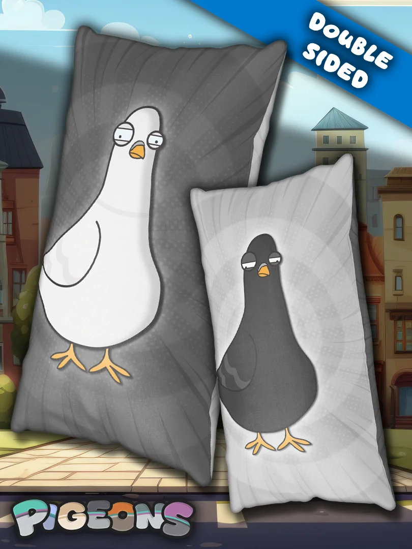 Pigeon Cushion (White/Black) product image (2)