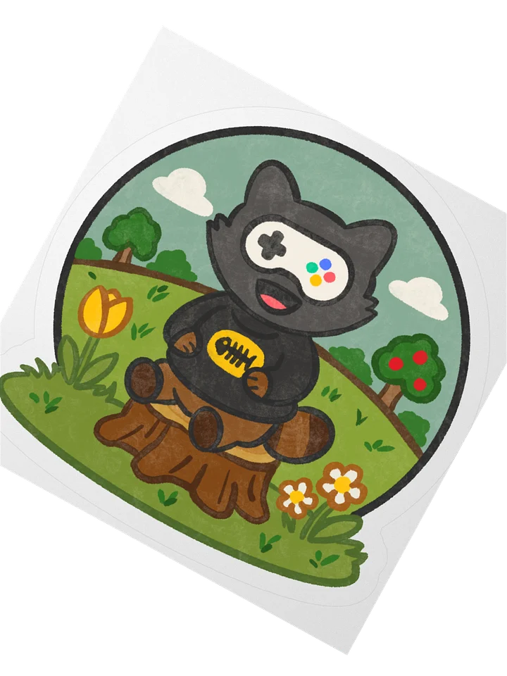 The Mori Plays "Cozy Raccoon" Sticker product image (2)