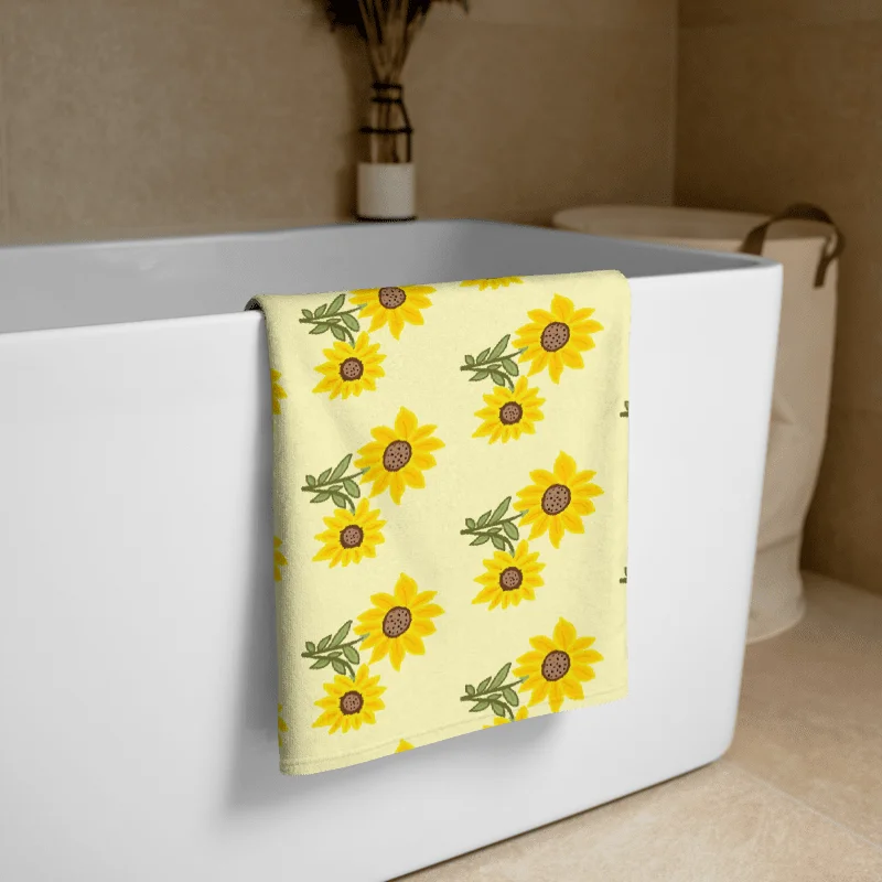 Lets Grow Girls Sunflower Beach Towel (Yellow) product image (2)