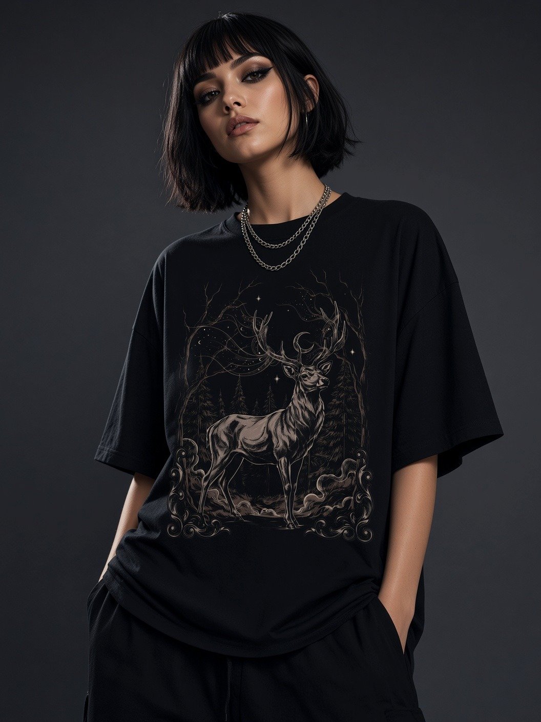 The Forest Guardian // Mystic Stag Heavyweight Tee product image (1)
