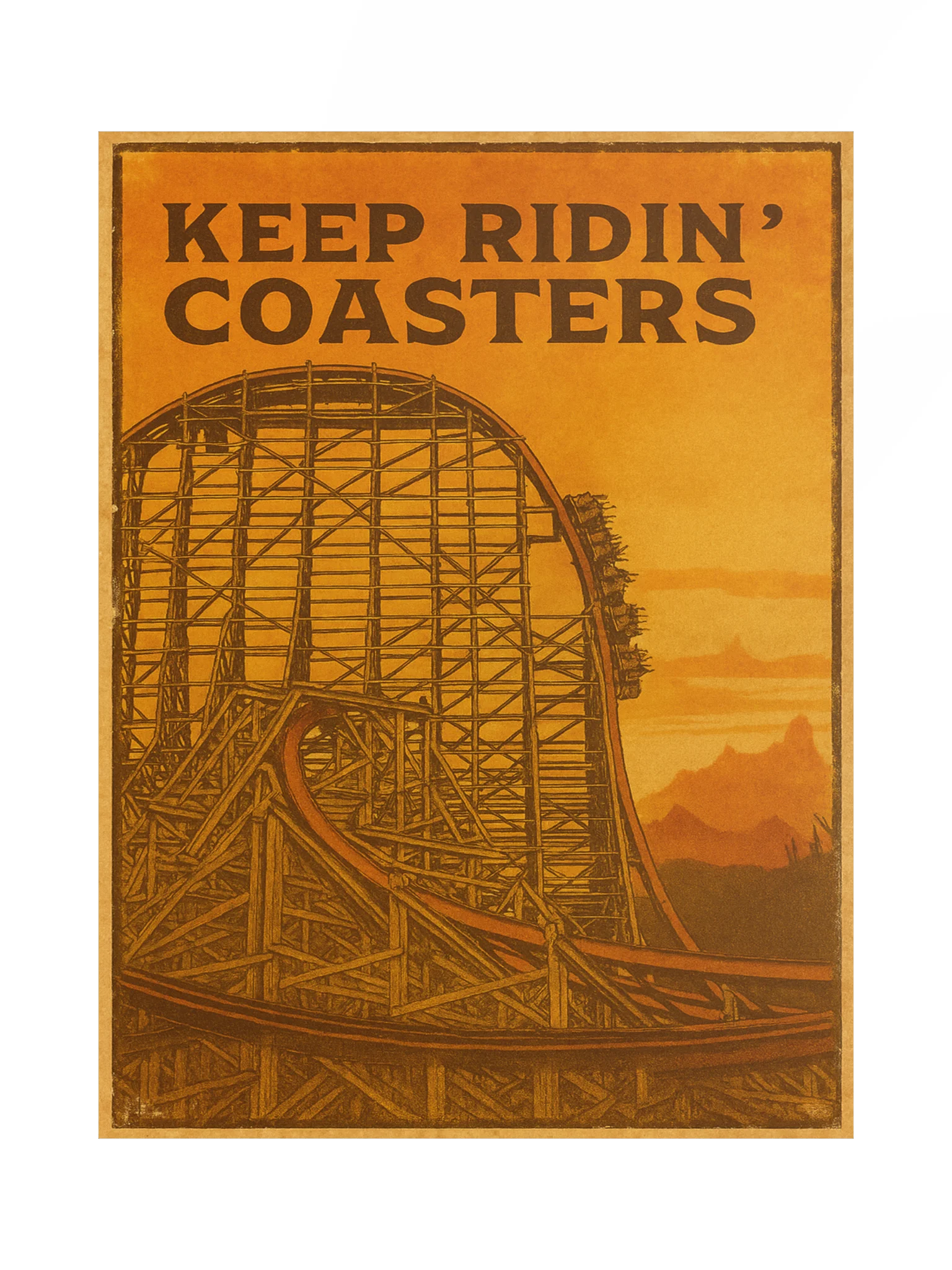 Keep Ridin' Coasters Hybrid Poster | 18x24" product image (1)
