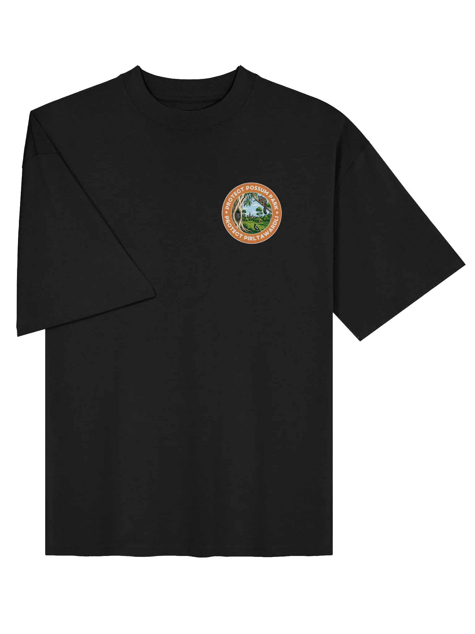 STOP THE CHOP | Rainbow Lorikeet (White Print) | Premium Organic Oversized T-Shirt product image (3)