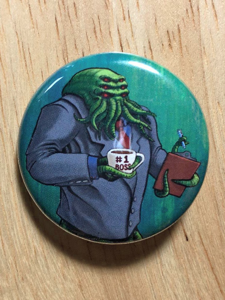 Boss Monster Button Pin product image (1)