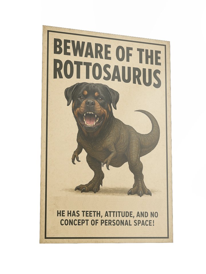 Beware of the Rottosaurus Poster product image (4)