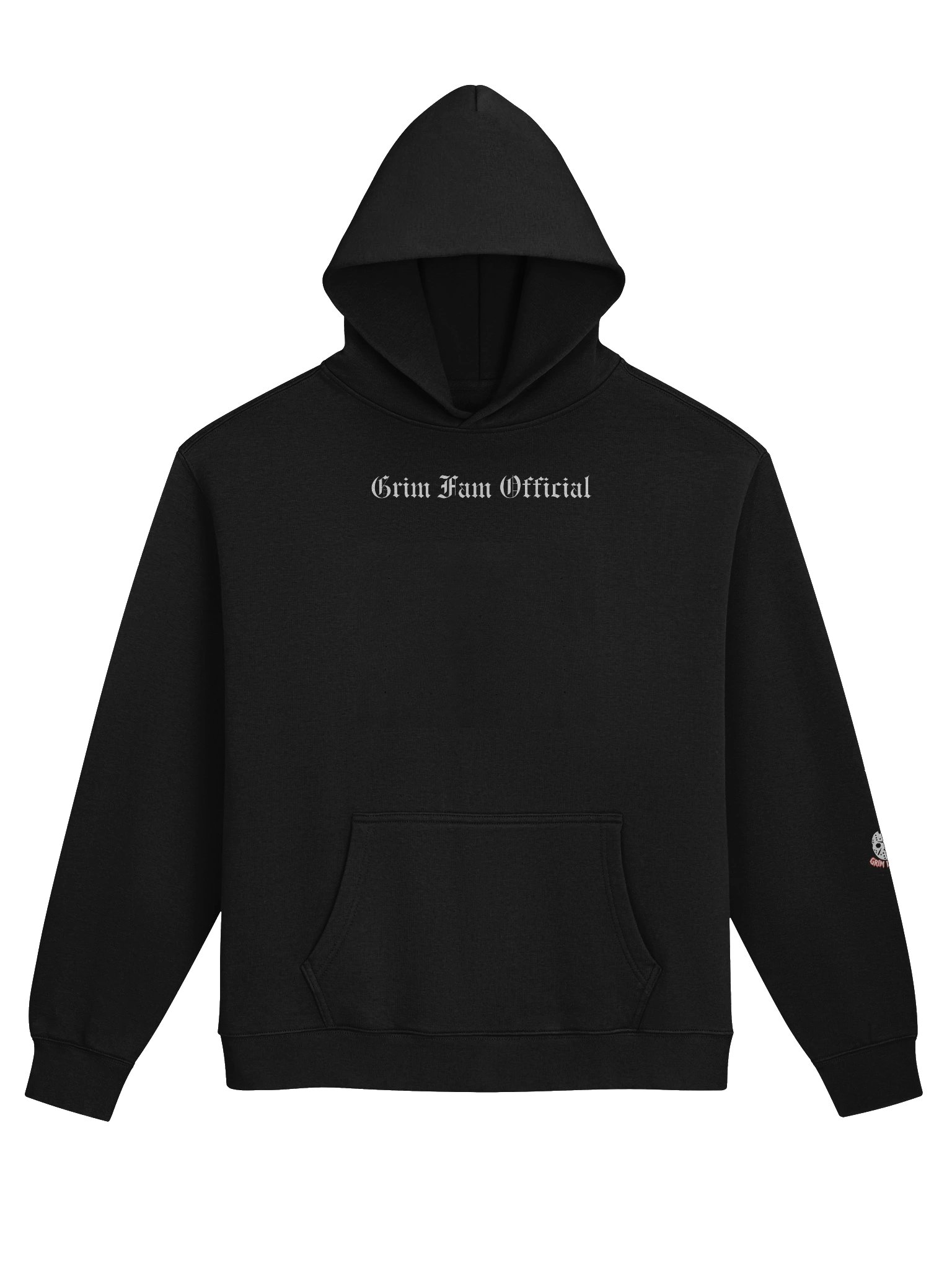 GRIM FAMILY OFFICIAL – PREMIUM UNISEX OVERSIZED HOODIE #1 White writing product image (2)