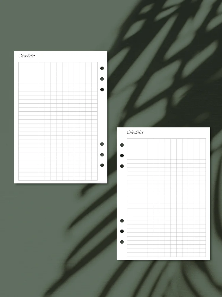 A5 Checklist Inserts for Ring-Bound Planners | Your Go-To for Never Missing a Step product image (1)