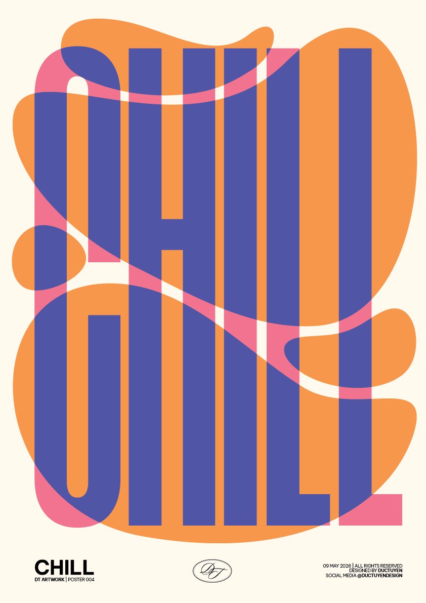 "CHILL" Typography Print Poster (Unframe) product image (1)