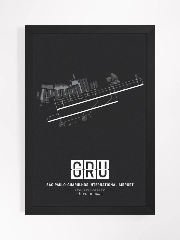 Framed Airport GRU Premium Map On Matt Paper product image (1)