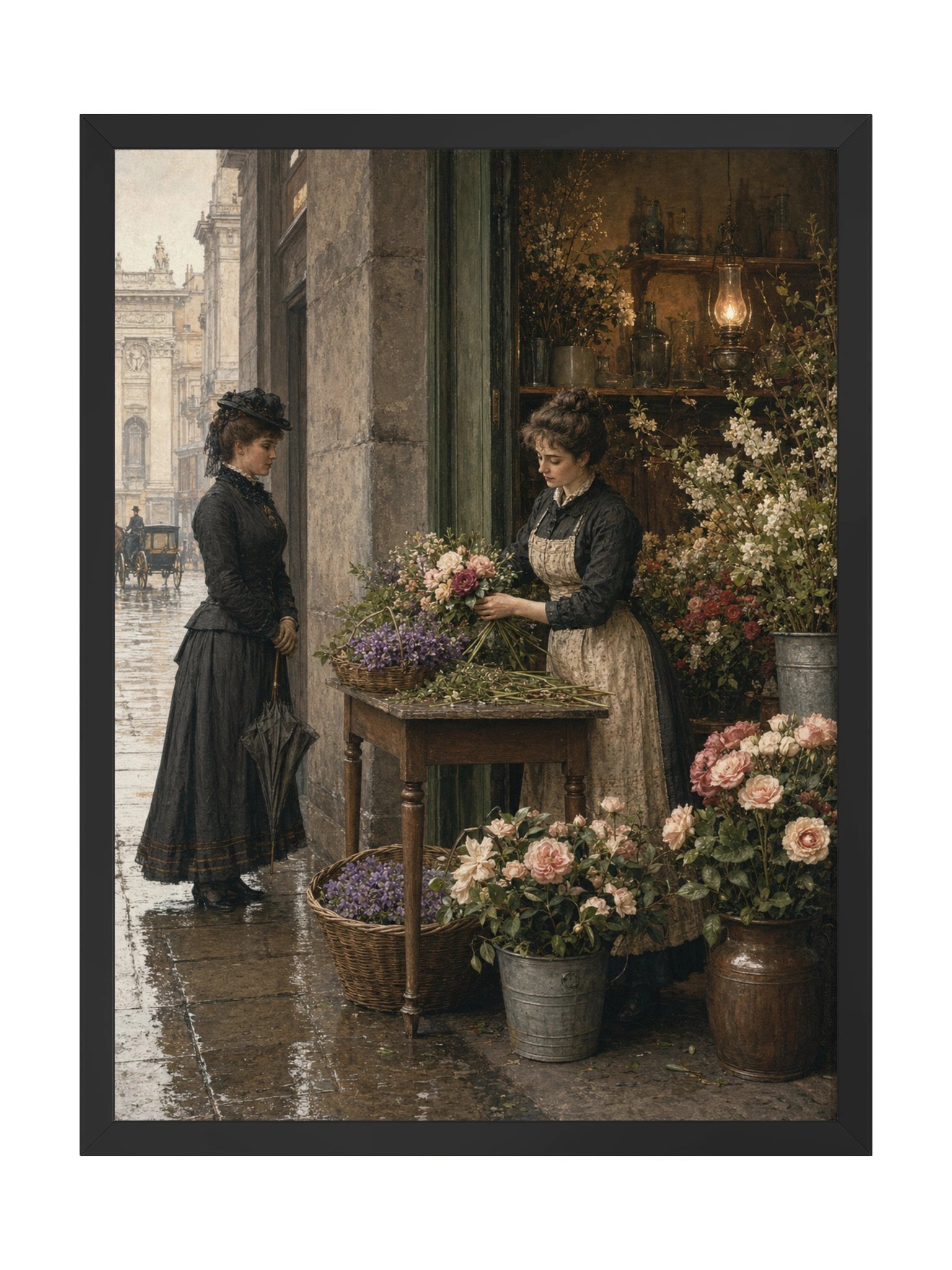 La Fiorista di Porta Venezia — Framed Matte Art Print product image (2)