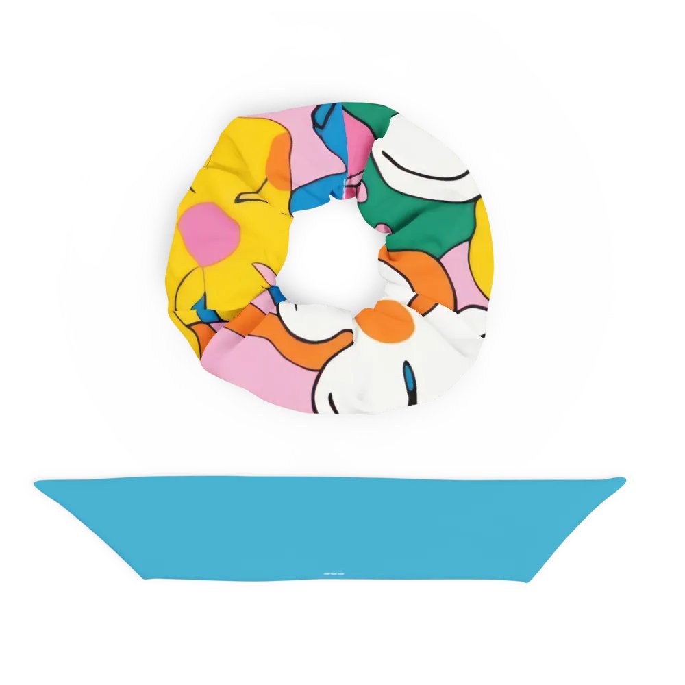 Retro Floral Petals Scrunchie product image (11)