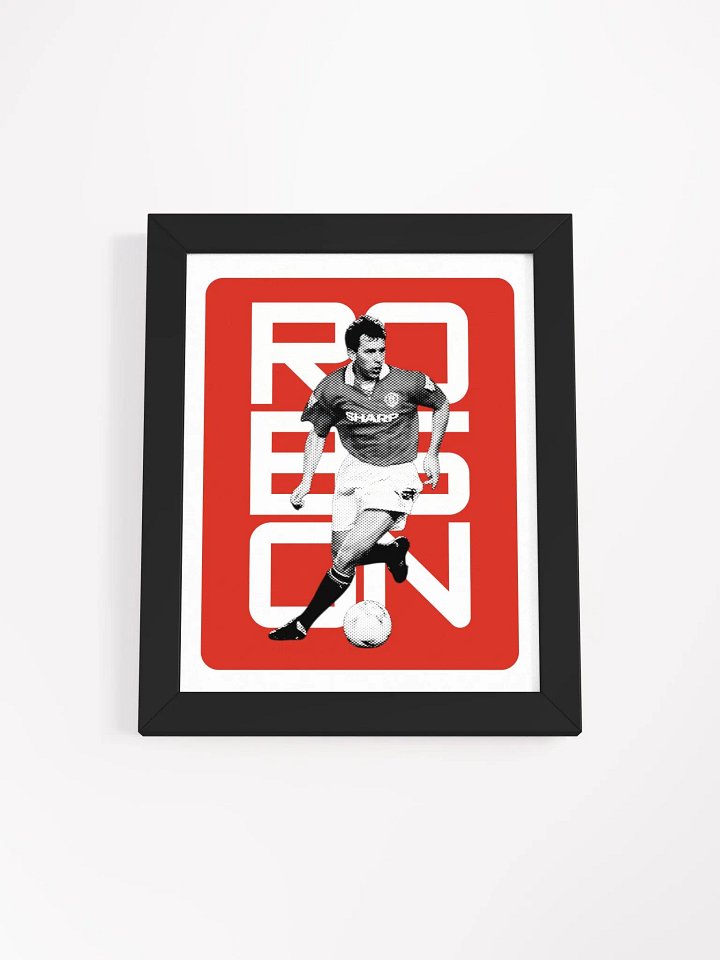 Bryan Robson BW Manchester United Name Art Framed Print product image (2)