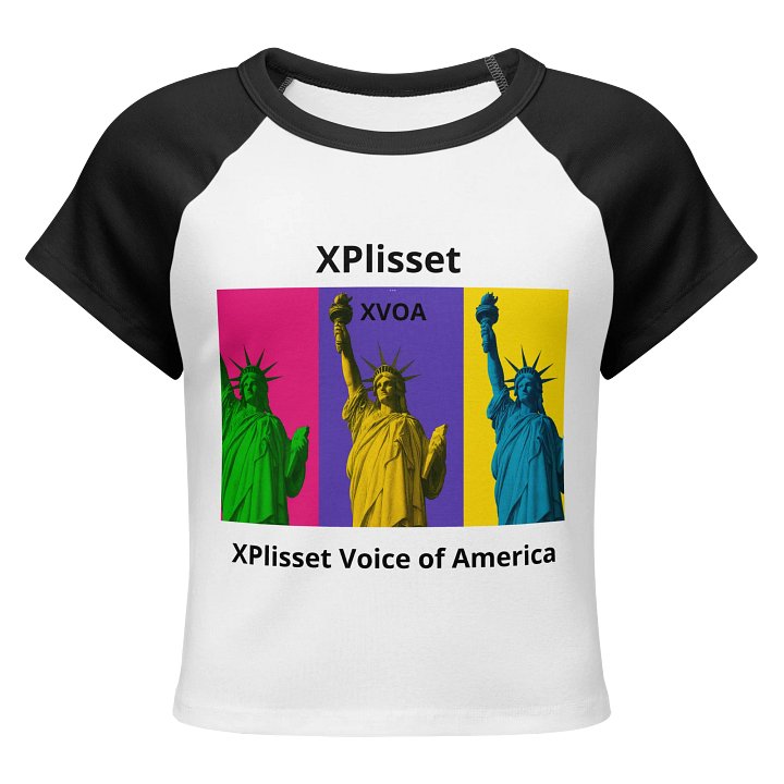 Tricolor Pop Art Liberty Women's Raglan Tee product image (1)