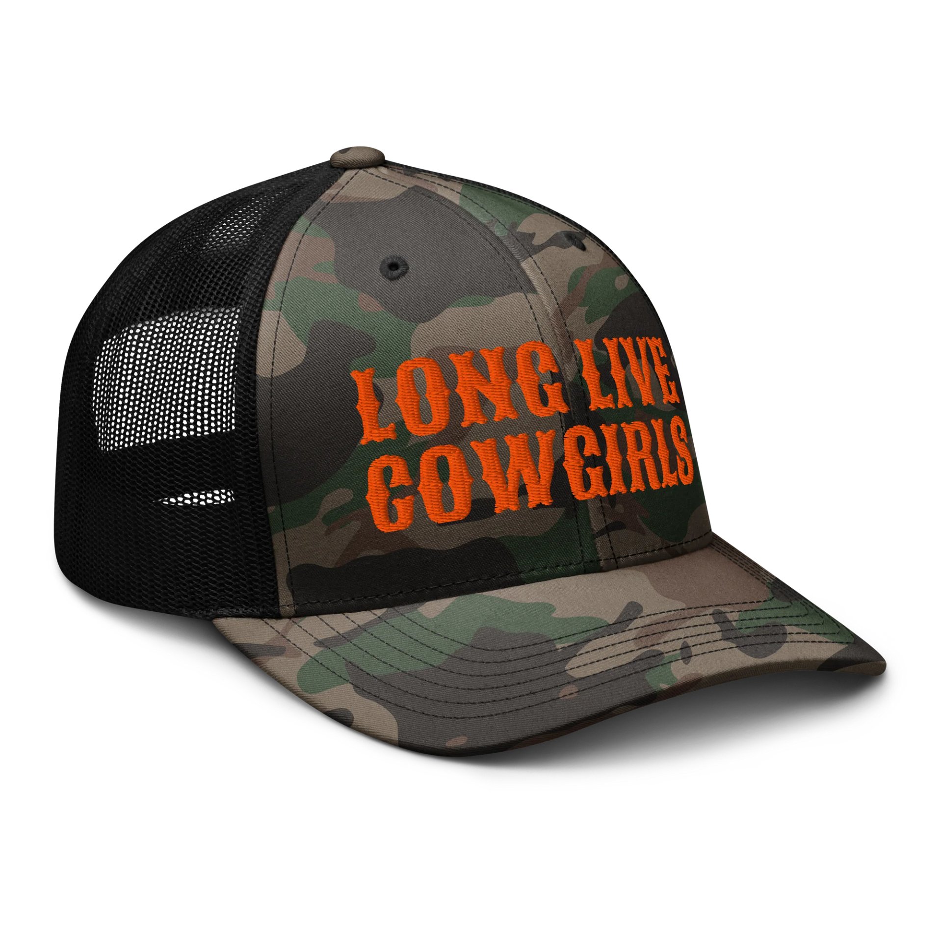 LONG LIVE COWGIRLS Camo Trucker Hat product image (8)