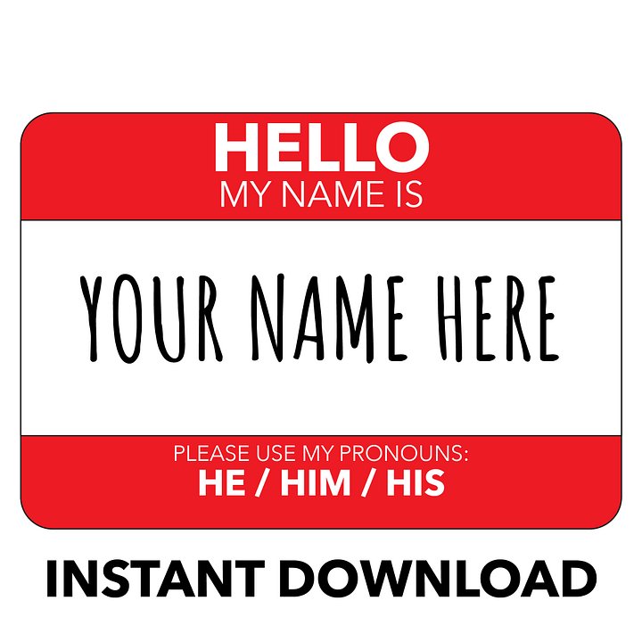 He / Him / His Pronoun Display product image (2)