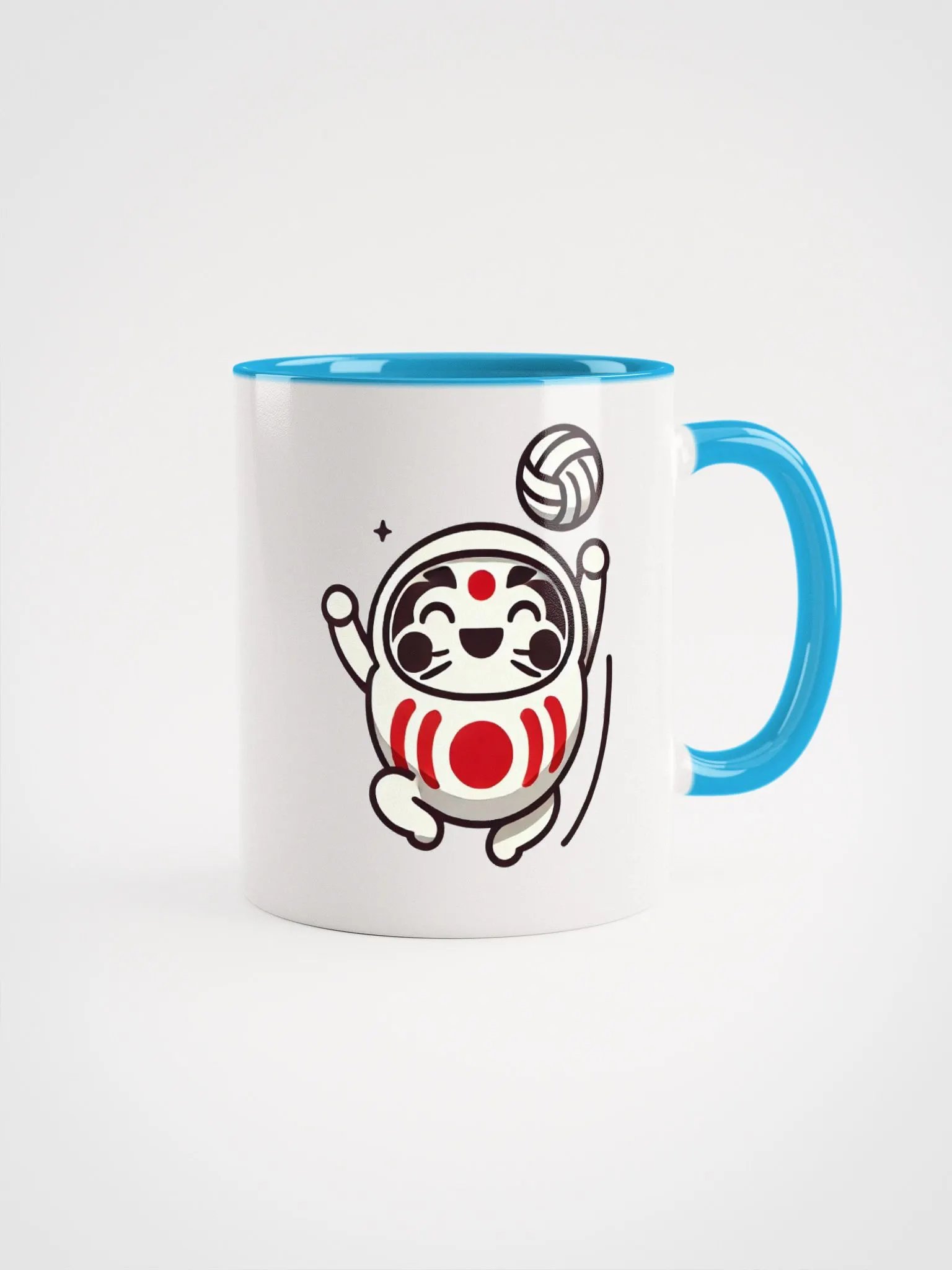 楽しいスポーツのイラスト入りセラミックマグカップ product image (1)