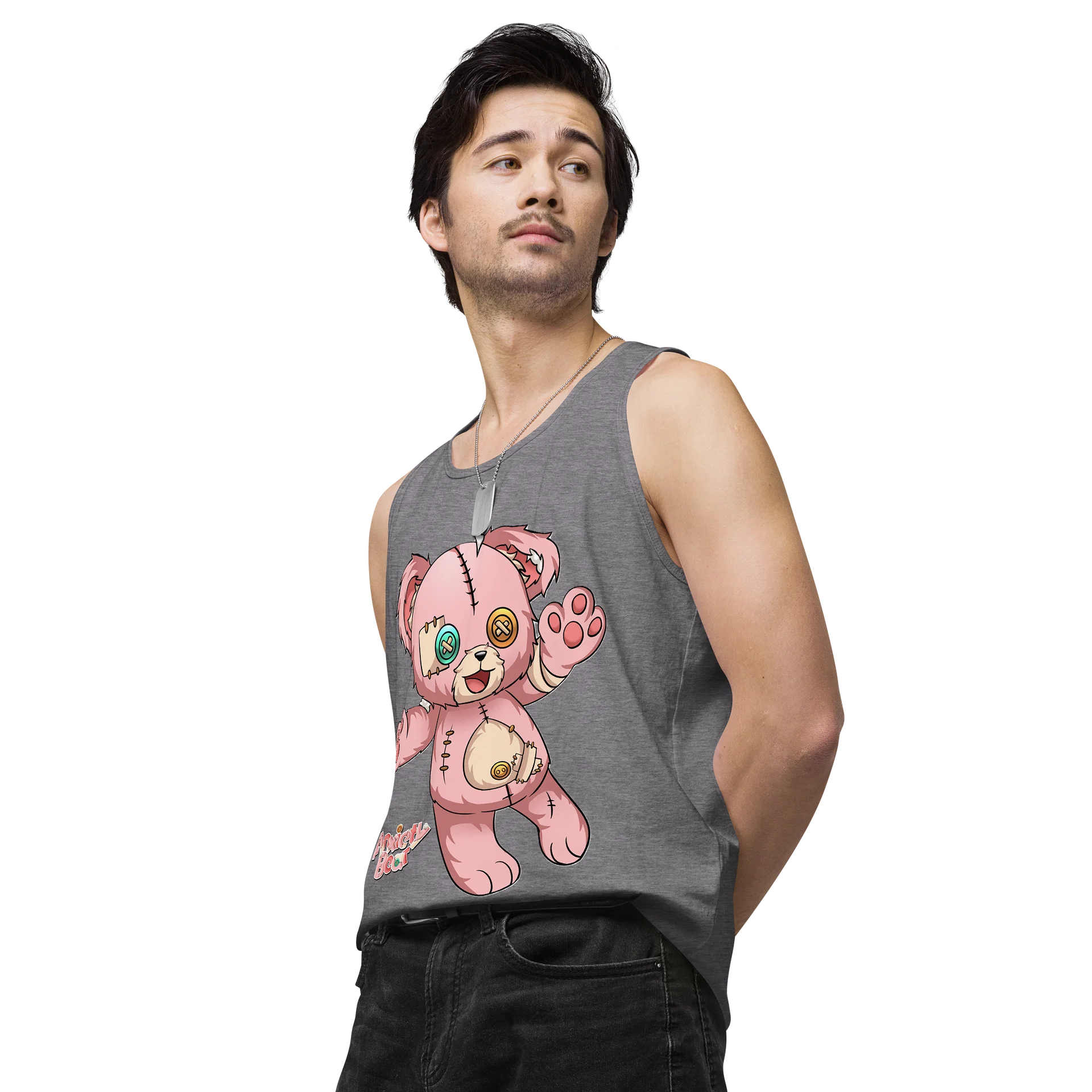 Chibi Anxiety Bear Men's Tank product image (38)