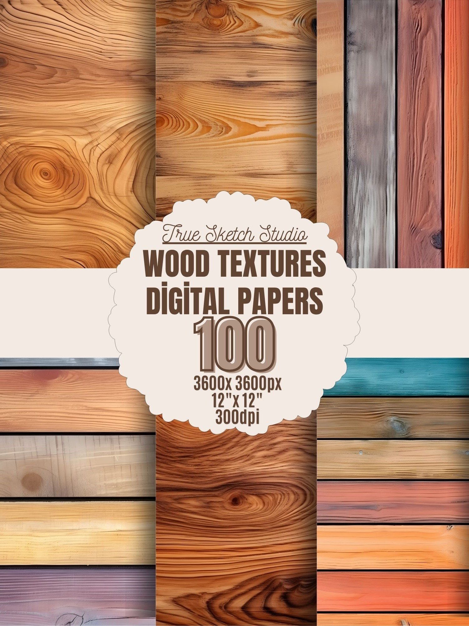 Rustic Wood Texture Digital Paper Bundle 4 product image (7)