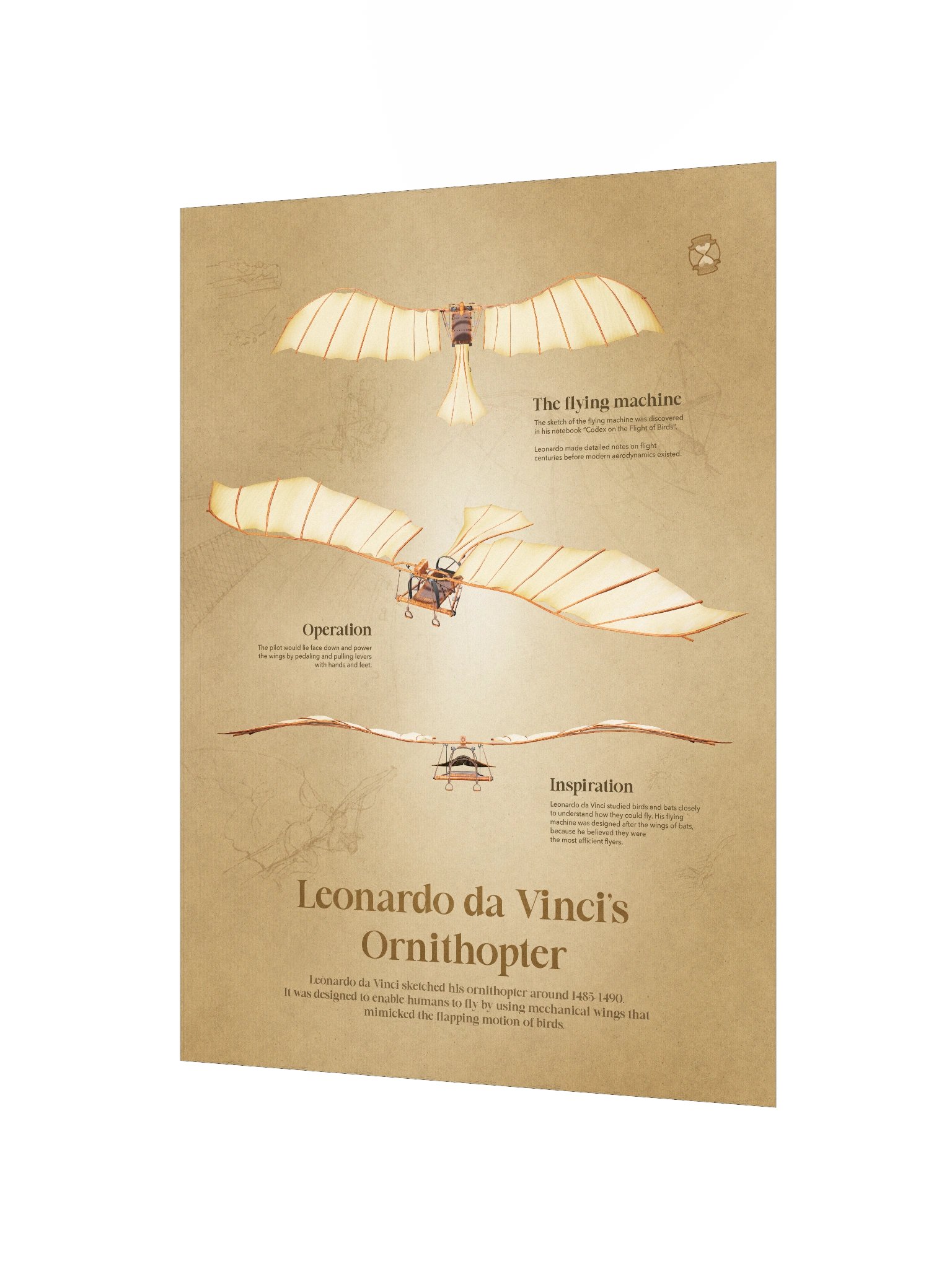 Leonardo da Vinci's Ornithopter (Unframed poster) product image (4)