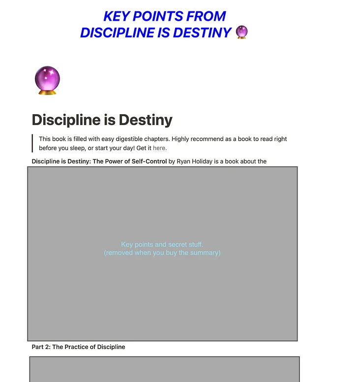 Discipline is Destiny: Key Points product image (2)