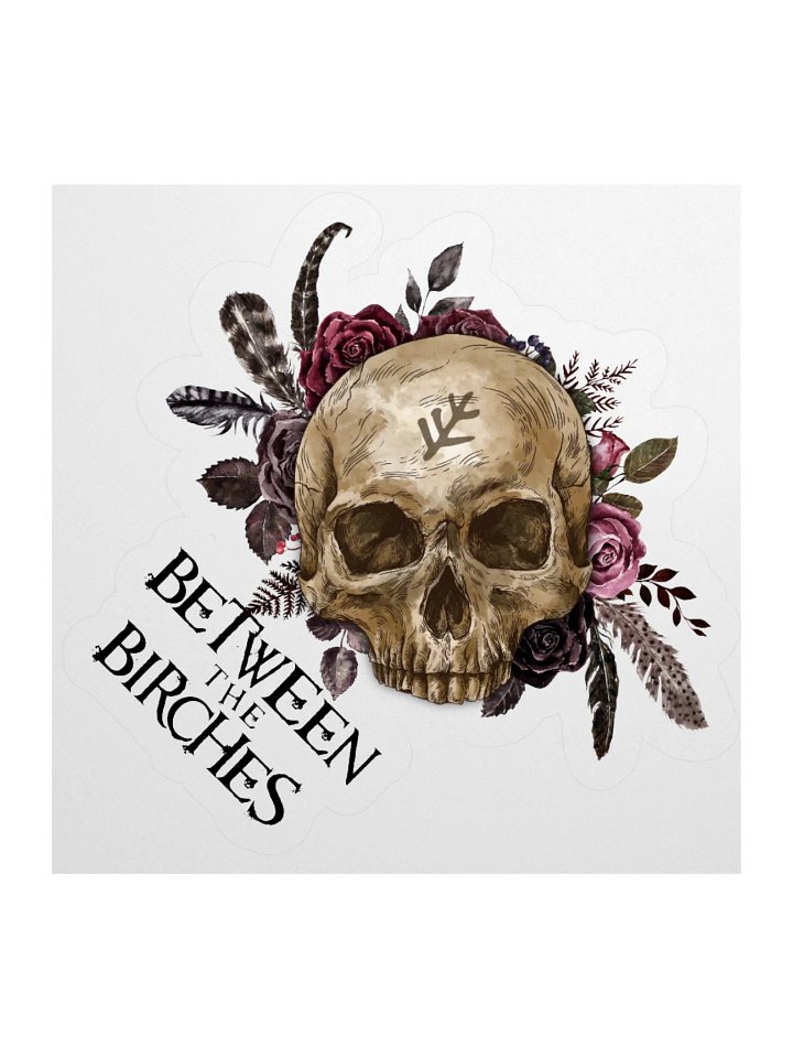 Between the Birches Gothic Skull Kiss-Cut Sticker V2 product image (1)