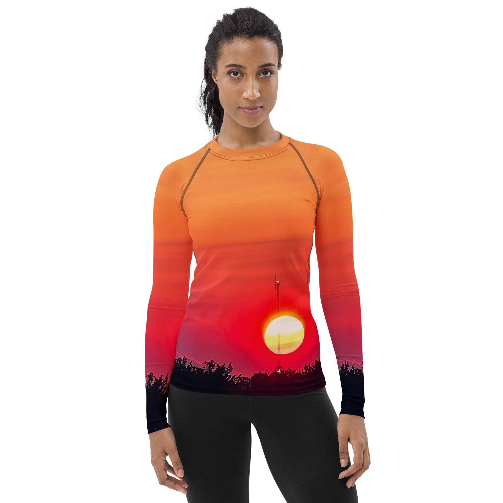 Sherbet Sunset Women's Rash Guard product image (1)