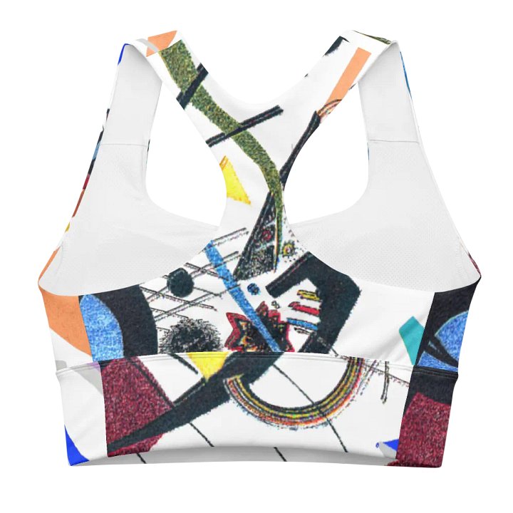 Abstract Lithographic Pattern Design Longline Sports Bra - V1 product image (1)
