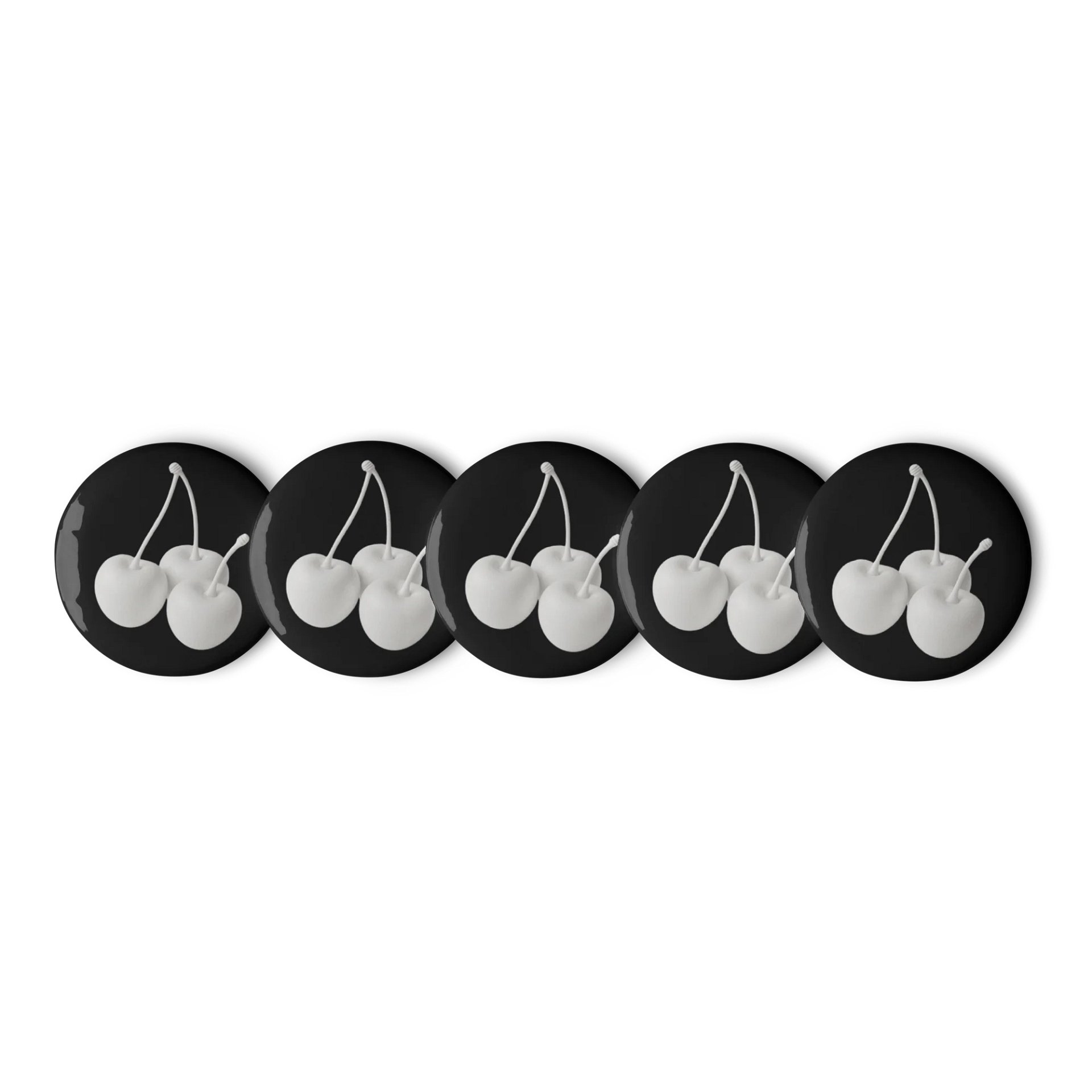 White Cherries Pin Buttons Set product image (1)
